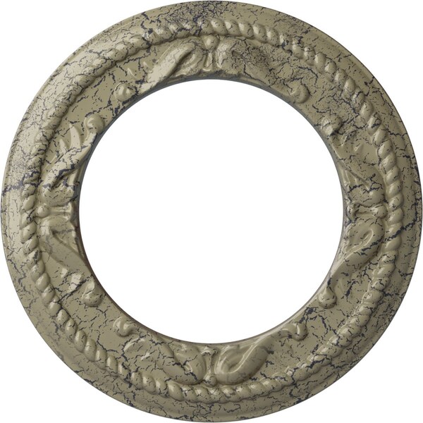 Ekena Millwork Roped Medway Medallion (Canopies up to 7 1/2"), 12 1/4"OD x 7 1/2"ID x 7/8"P, Castle Stone Crackle CM12MECSC - main